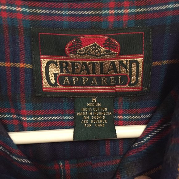 MENS GREATLAND APPAREL SIZE M PLAID - Picture 2 of 3